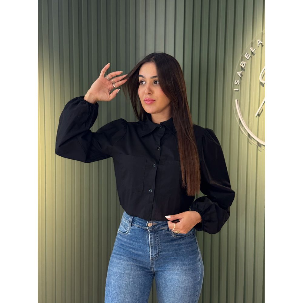 CAMISA CROPPED IARA PRETO