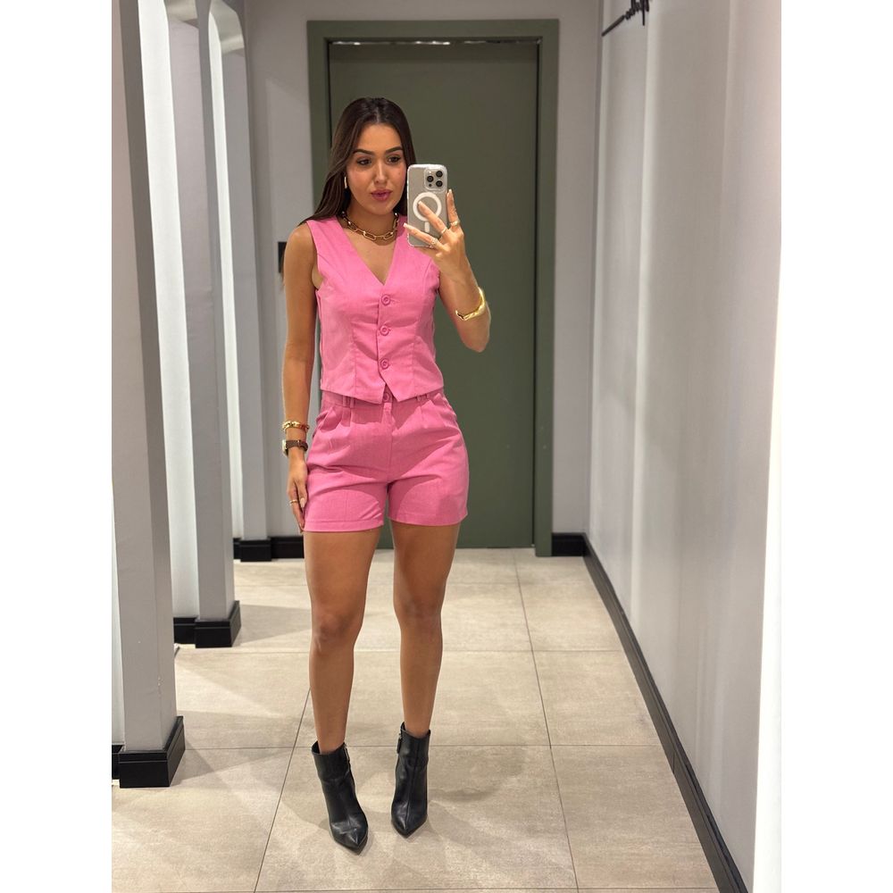 CONJUNTO LINHO LEIA ROSA BEBE