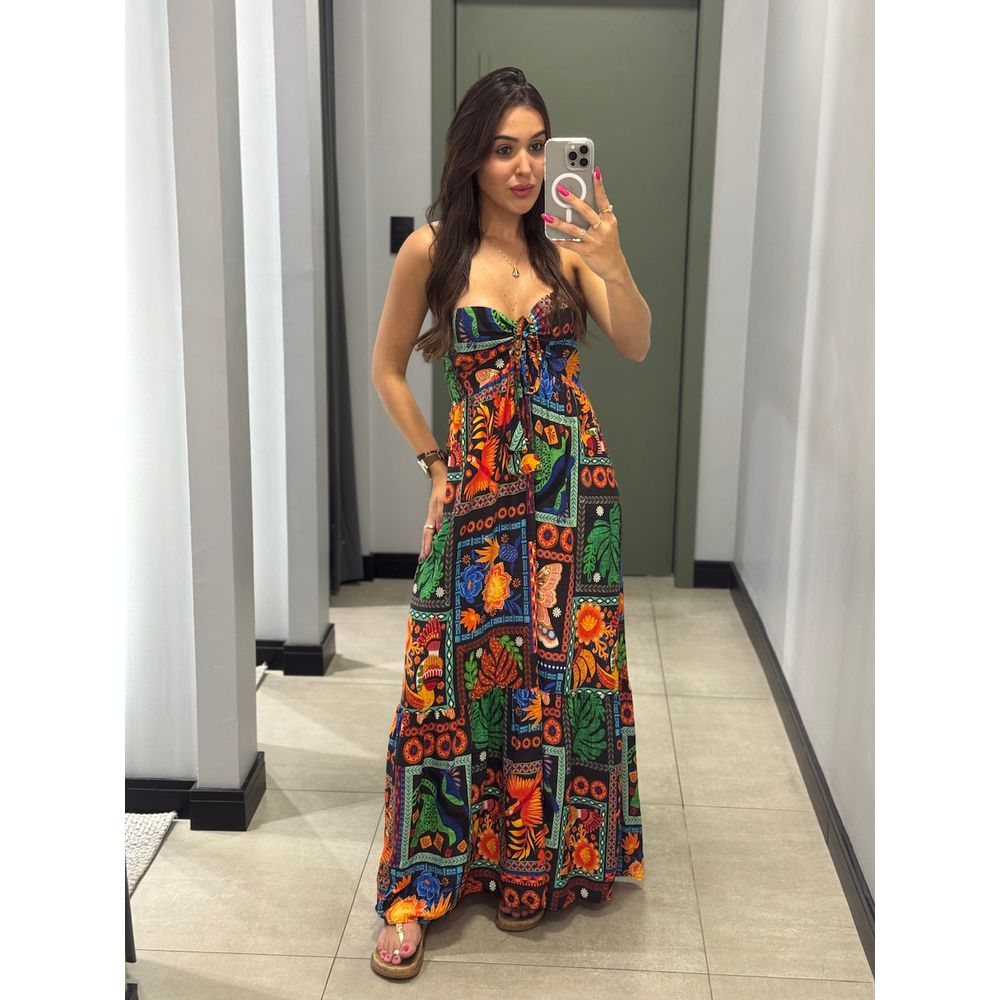 VESTIDO LONGO TALIA PRETO EST BORBOLETA