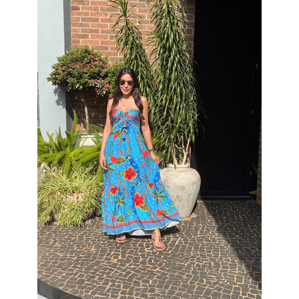 VESTIDO LONGO TALIA AZUL EST ARARA