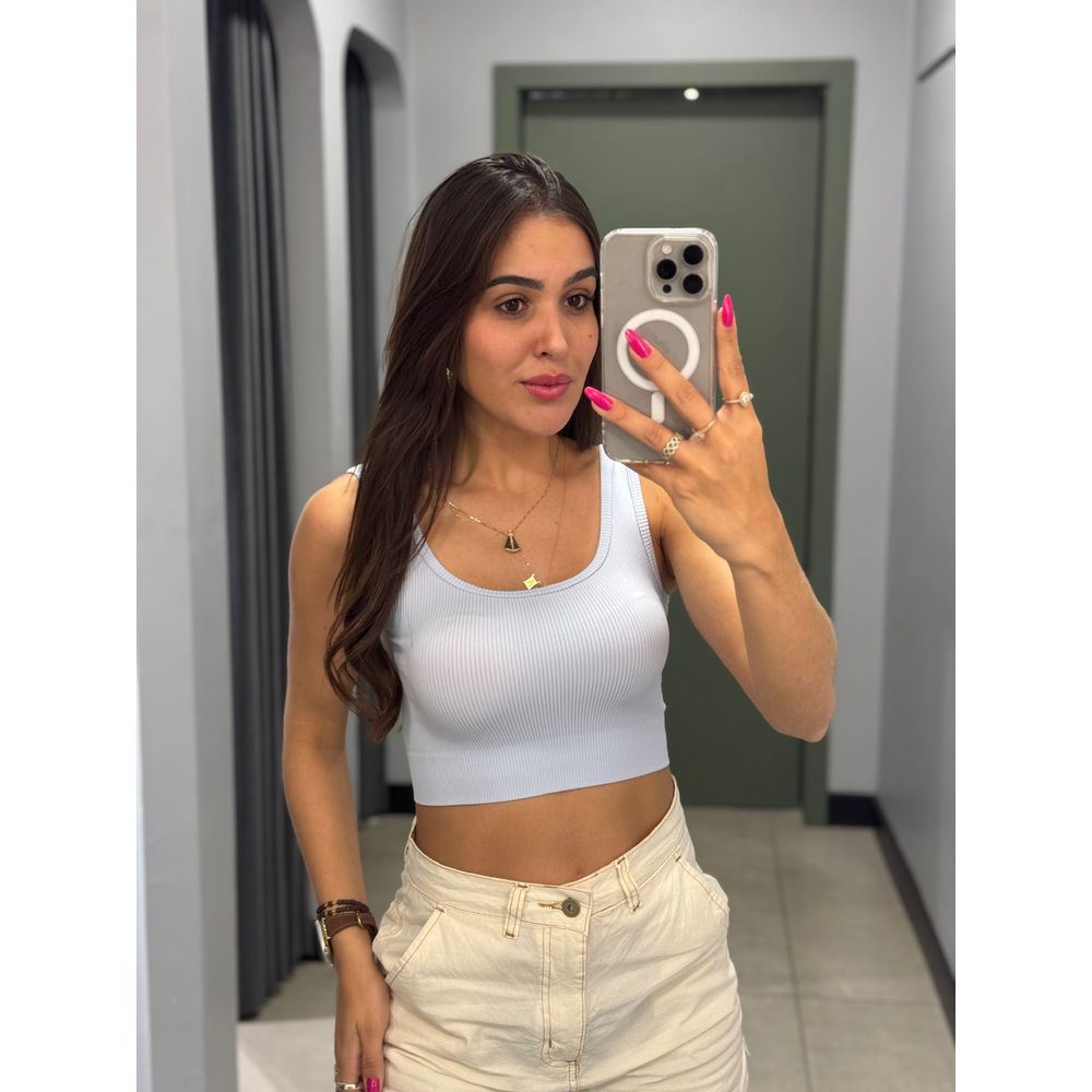 CROPPED EVA AZUL BEBE