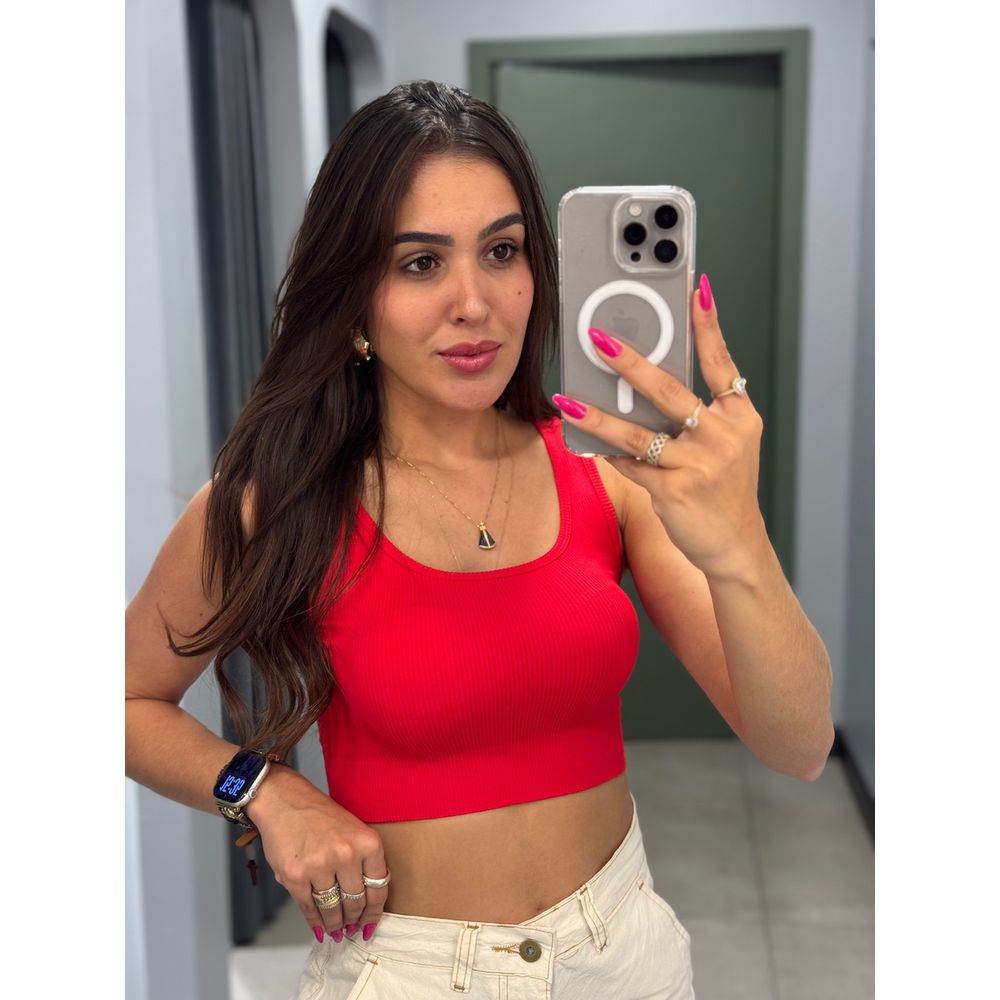 CROPPED EVA VERMELHO