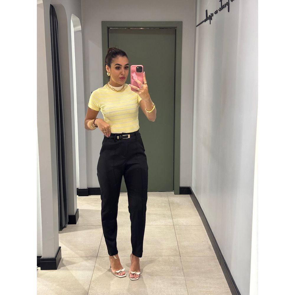 BABY LOOK LISTRADA AMARELO BEBE