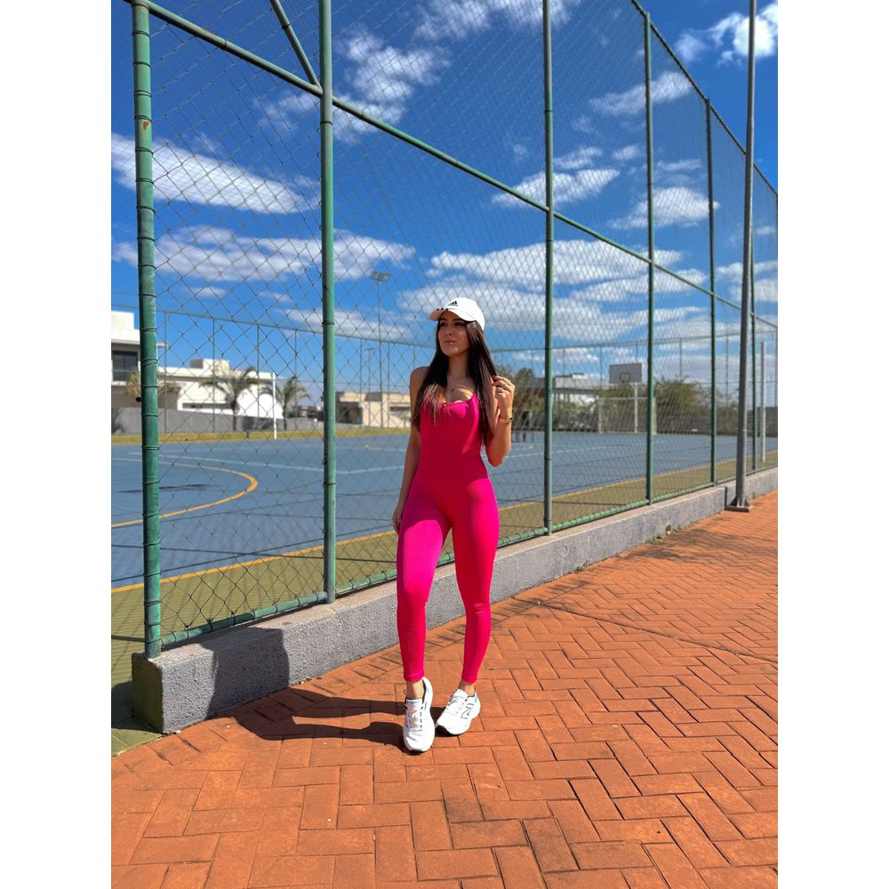 MACACÃO MALU ZÍPER PINK