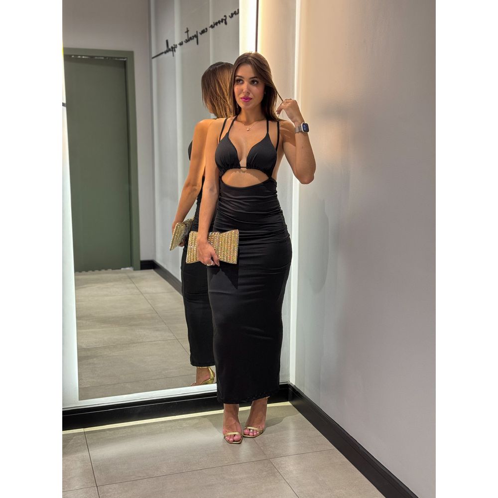 VESTIDO LADY LONGO PRETO