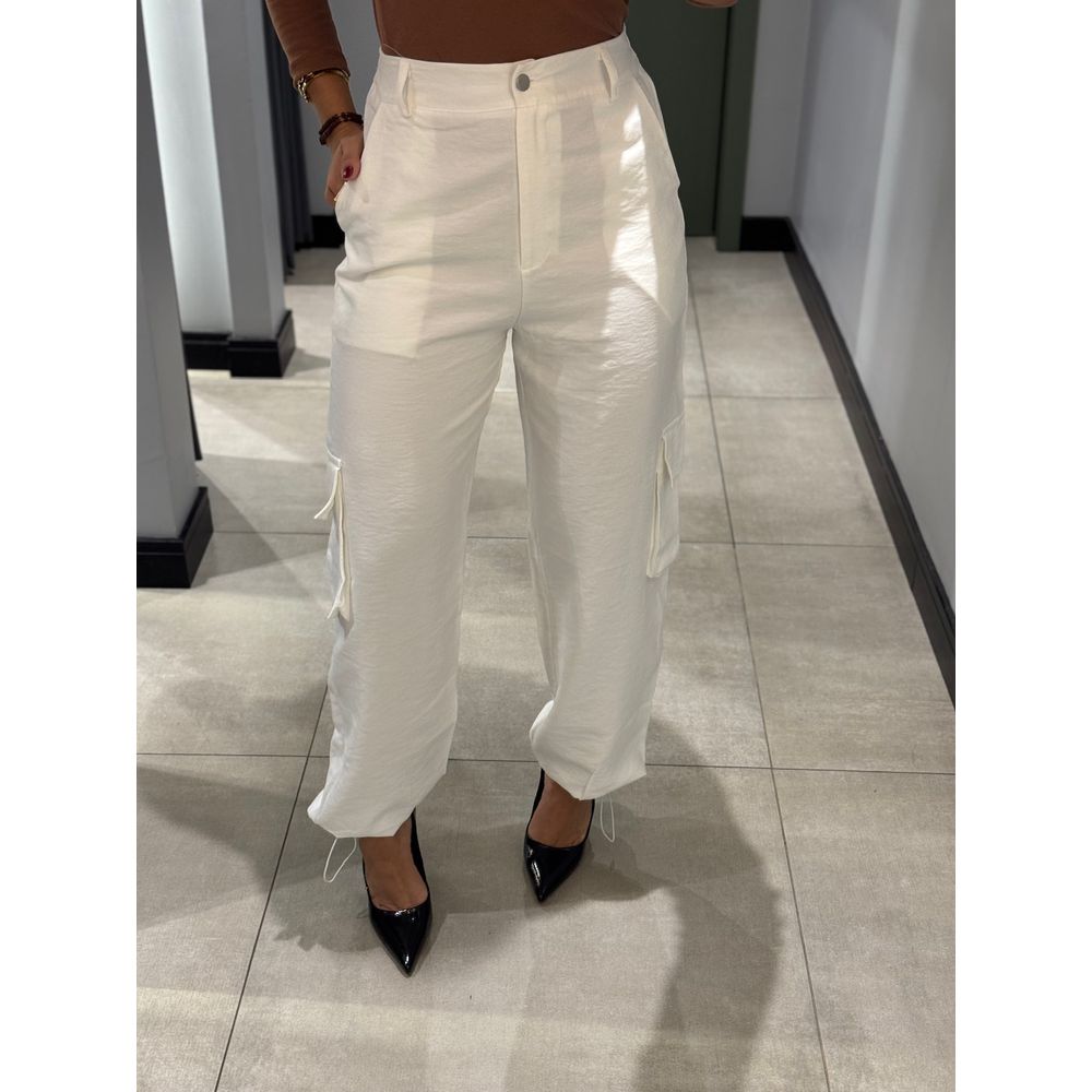 CALÇA ALICE CARGO OFF WHITE