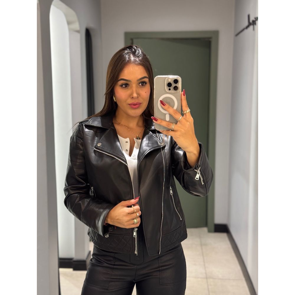 JAQUETA COURO LUANA PRETO