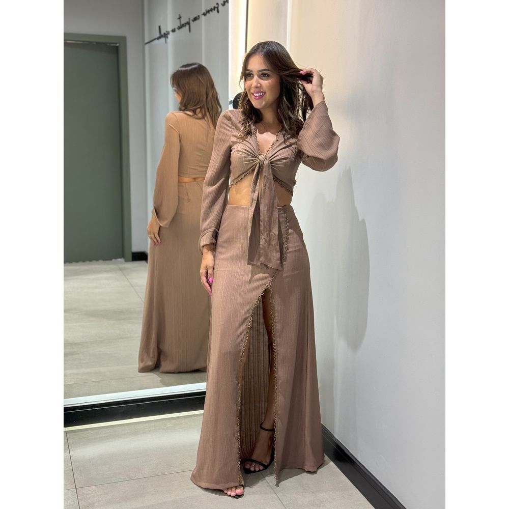 CONJUNTO IOLANDA MARROM