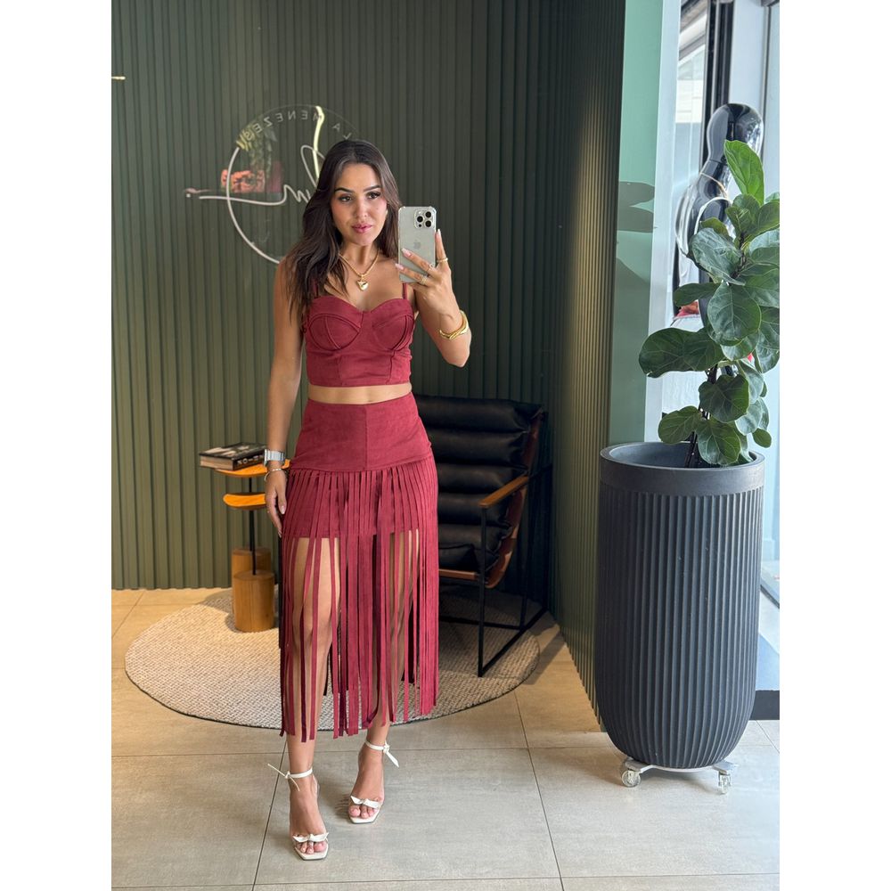 CONJUNTO SUEDE MARSALA