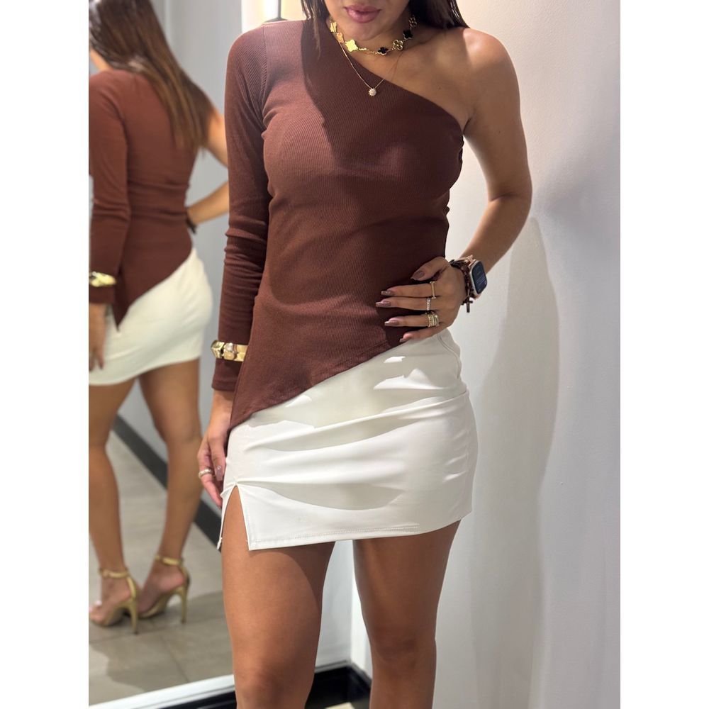 SAIA COURINO COM FENDA OFF WHITE