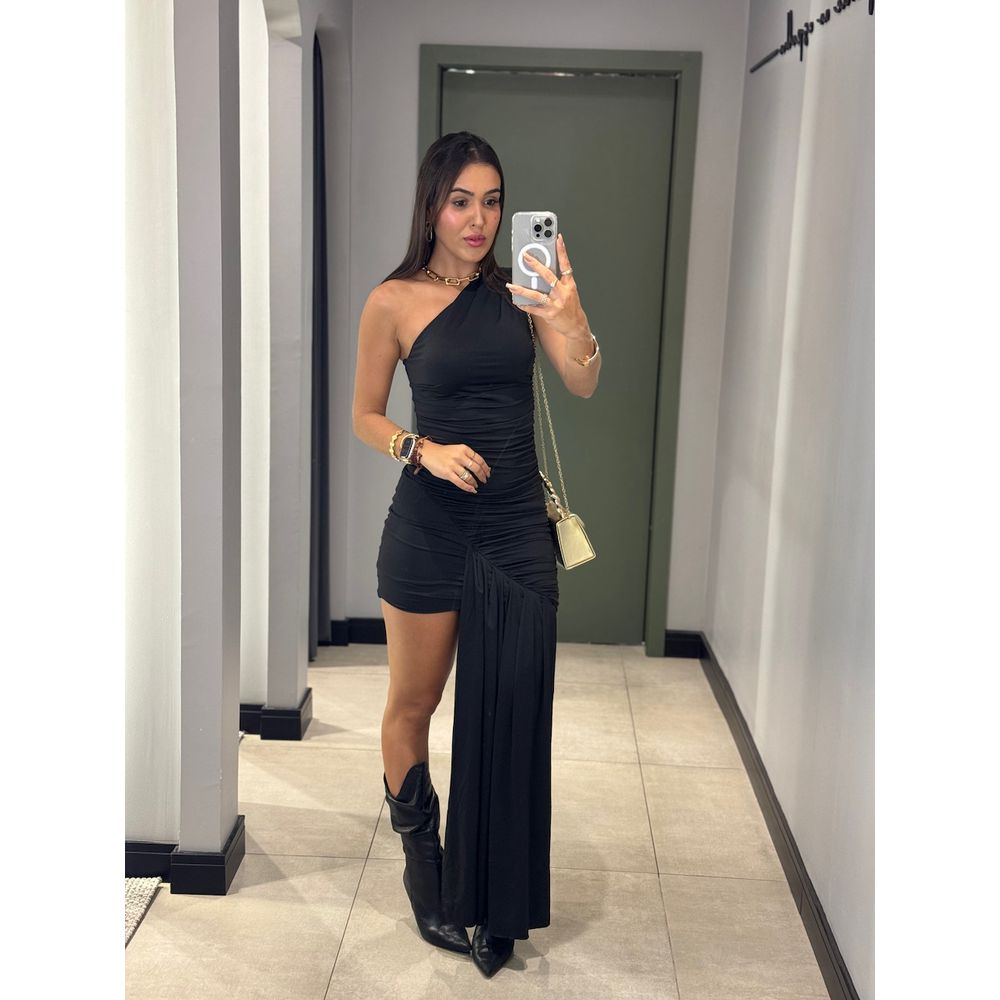 VESTIDO DEBORA PALA PRETO
