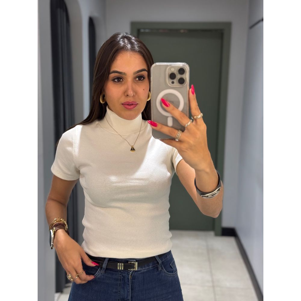 BABY LOOK GOLA BRANCO