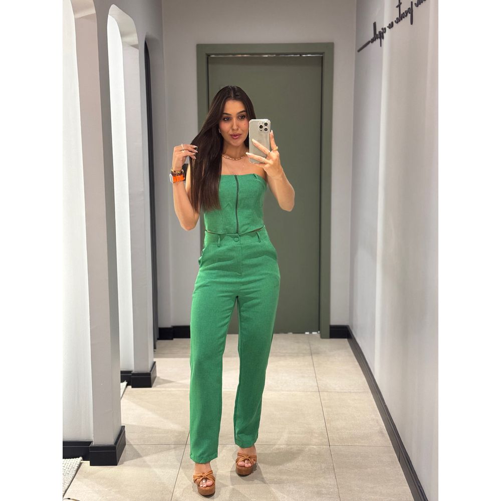 CONJUNTO JULIANA ALFAIATARIA VERDE 