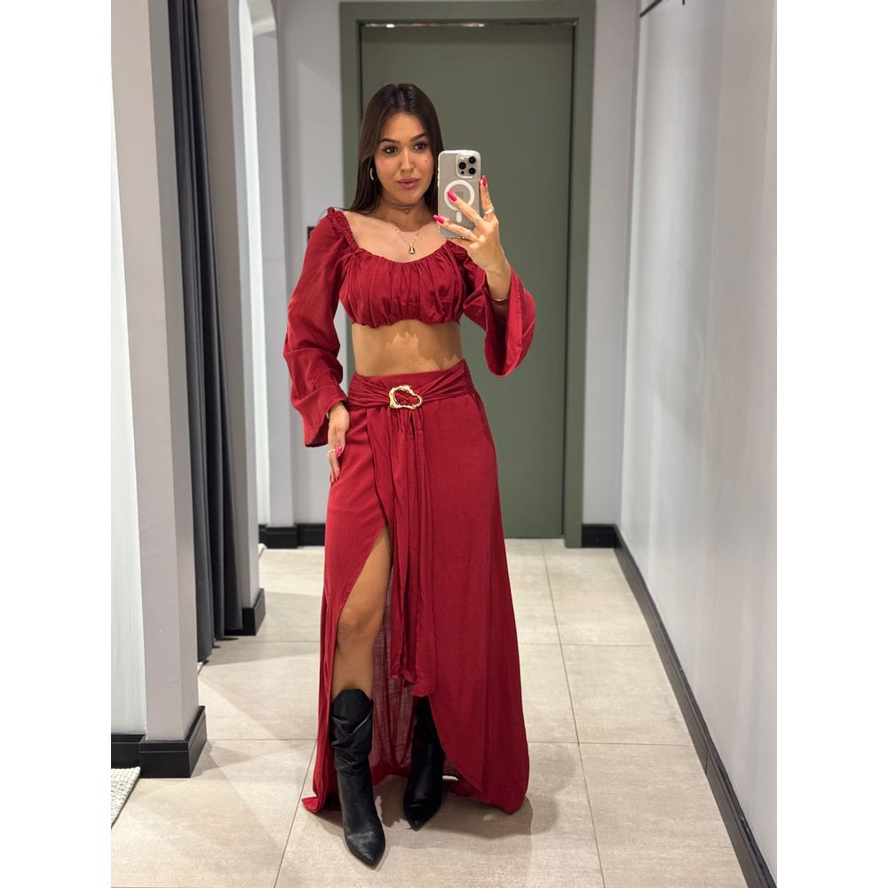 CONJUNTO ISABELA BOHO MARSALA