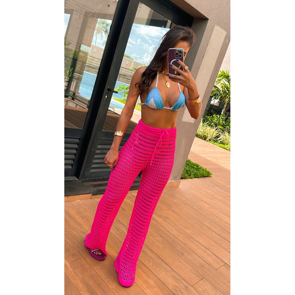 SAÍDA CALÇA CROCHÊ PINK