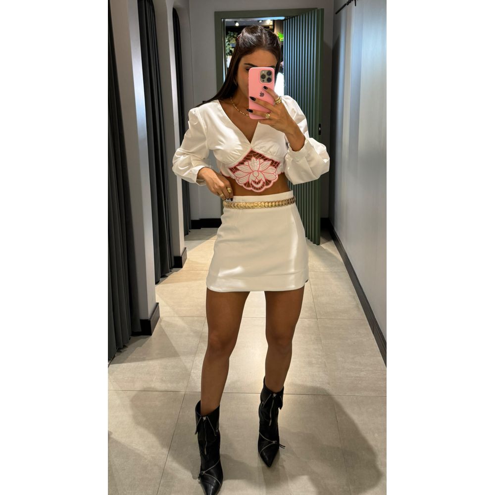 CROPPED FLOR OFF WHITE
