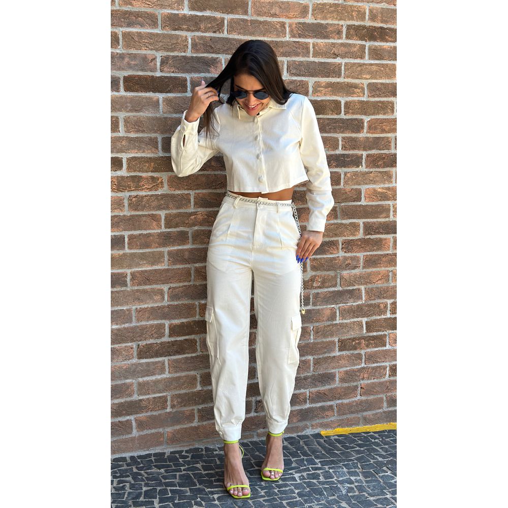 CONJUNTO JOGGER SARJA BRANCO