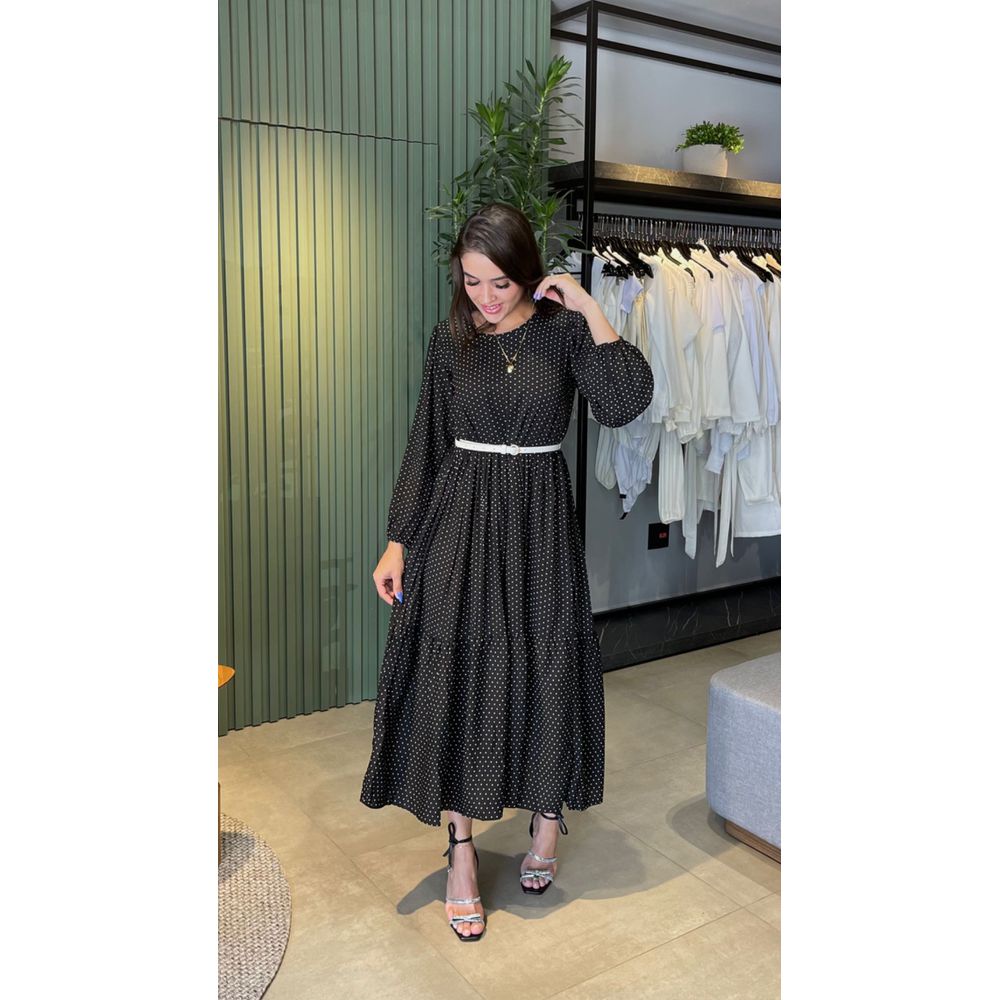 VESTIDO ROBERTA POA PRETO
