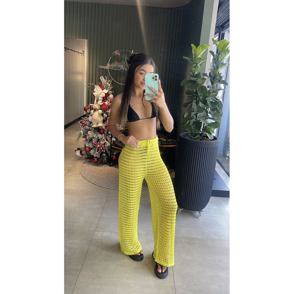 SAÍDA CALÇA CROCHÊ VERDE LIMA