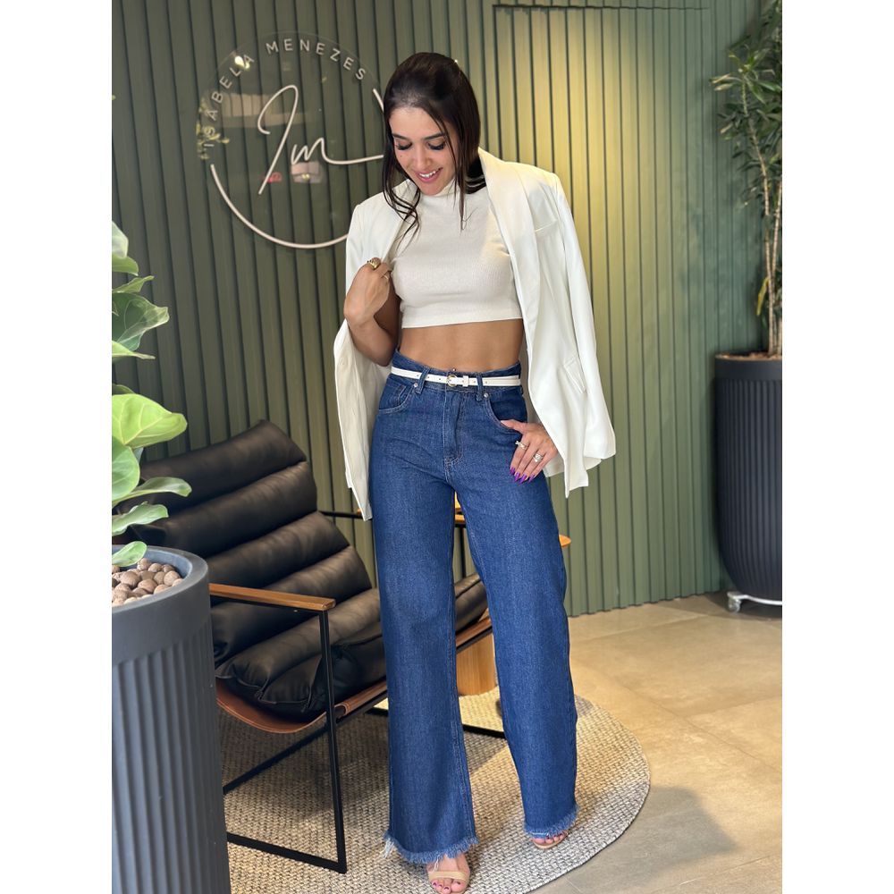 CALÇA JEANS WIDE LEG 