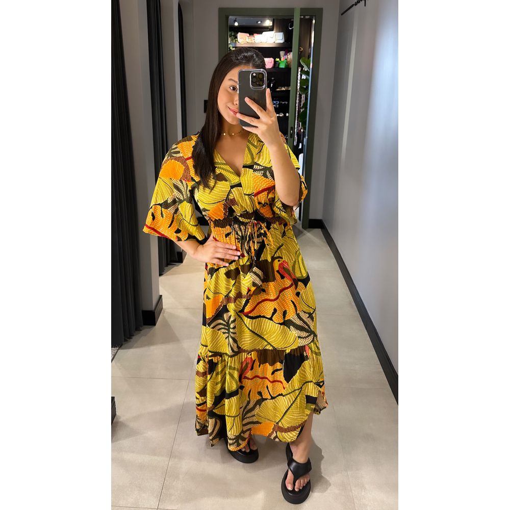 VESTIDO LISBOA PRETO COM ESTAMPA