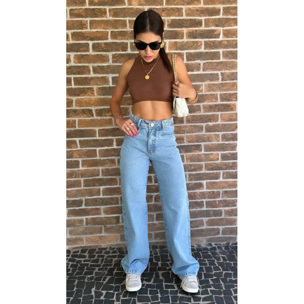 CALÇA JEANS WIDE LEG JEANS 