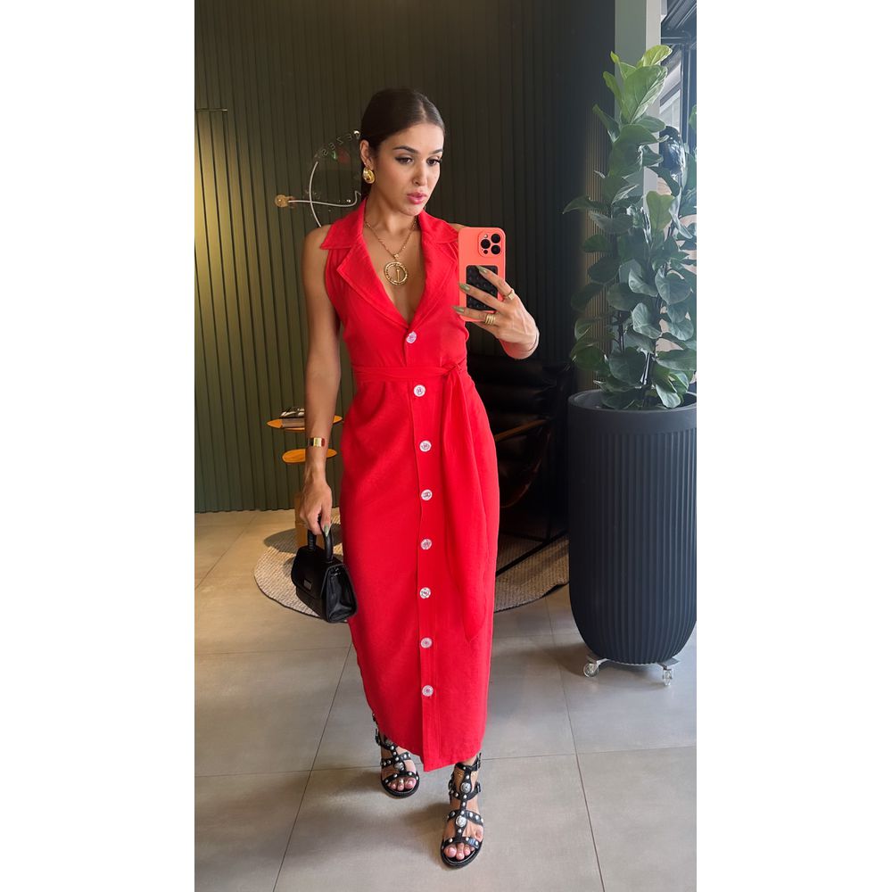 VESTIDO CHEMISE VERMELHO