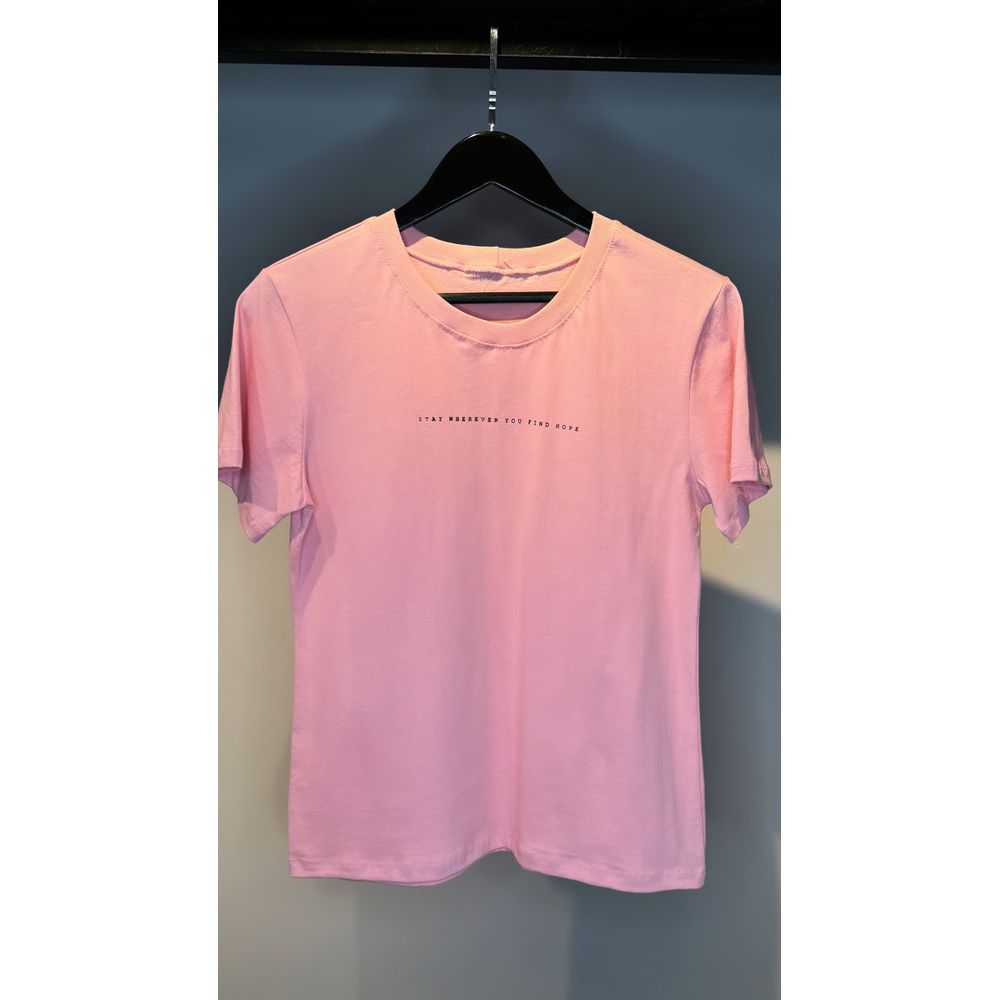 T-SHIRT STAY WHEREVE ROSA BEBE