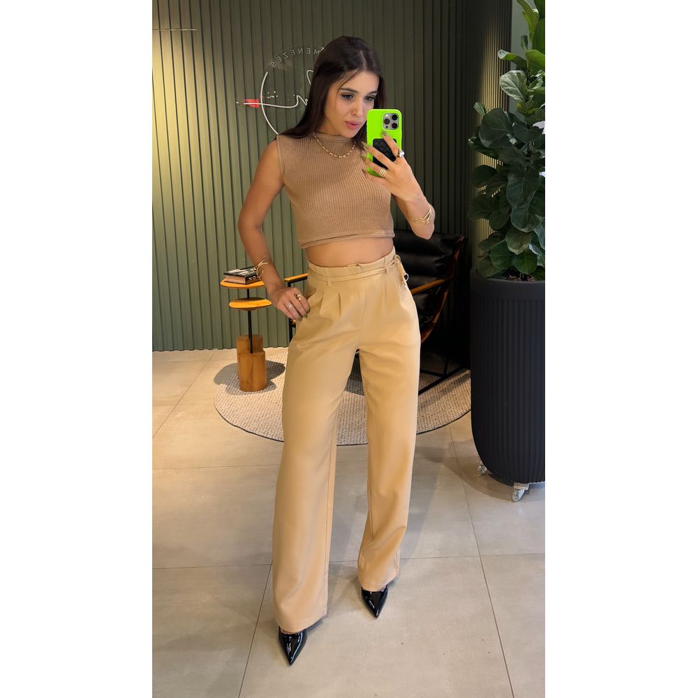 CALÇA PANTALONA ALFAIATARIA NUDE