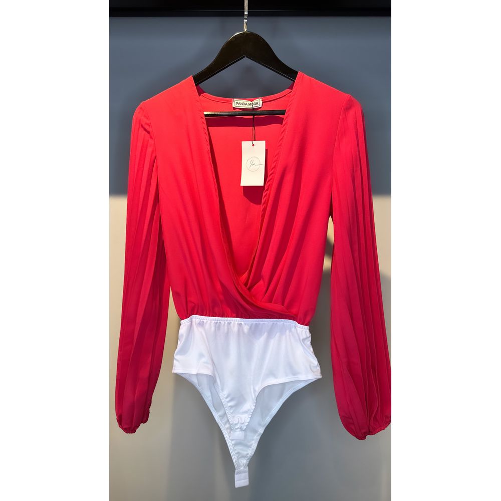 BODY MANGA PLISSADA PINK