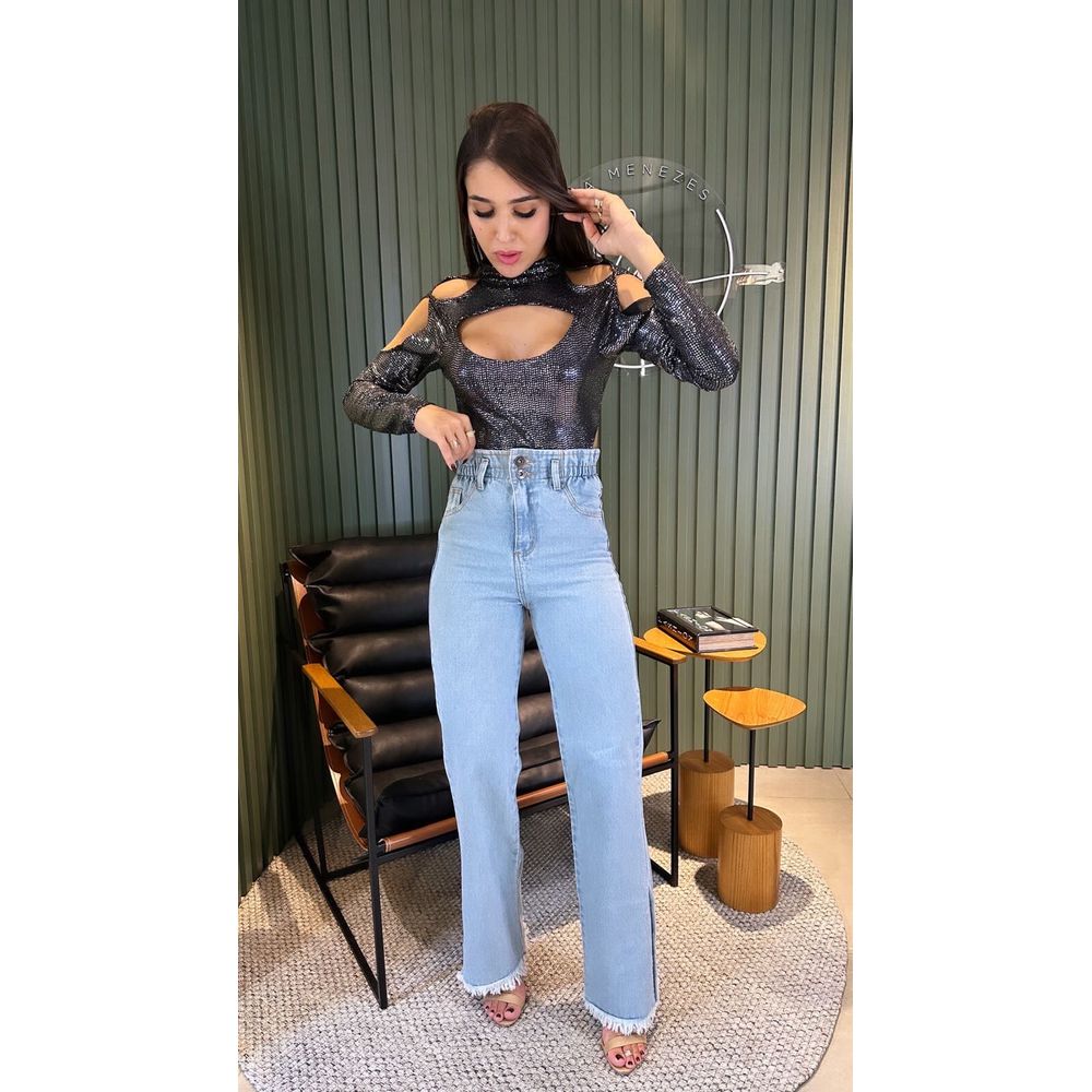 BODY RECORTES LUREX PRATA