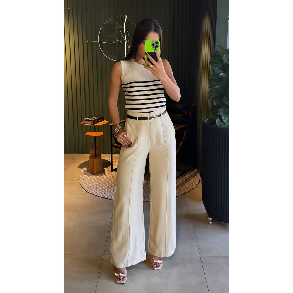 CALÇA PANTALONA IVI BEGE