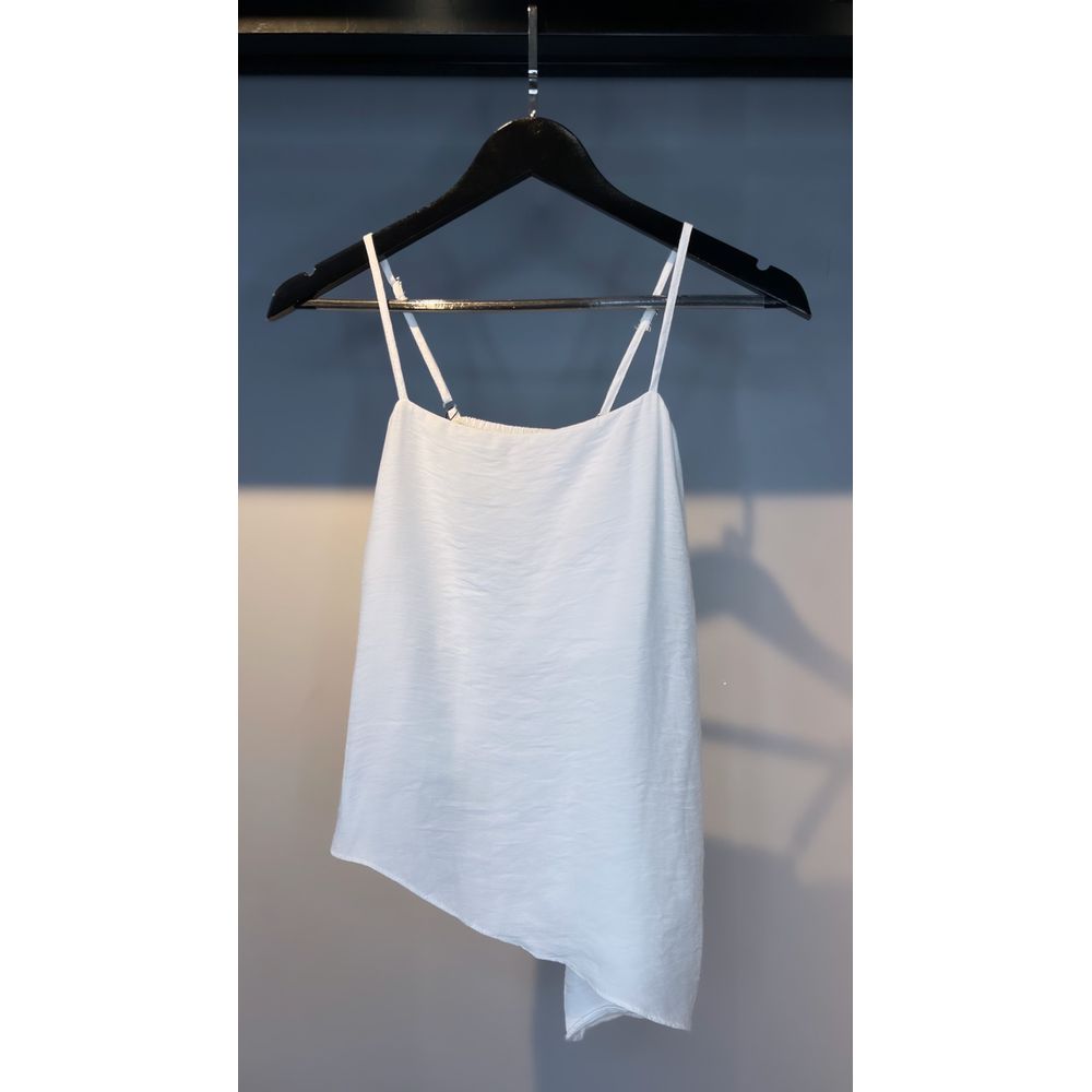 BLUSA DE ALCA ASSIMETRICA OFF WHITE
