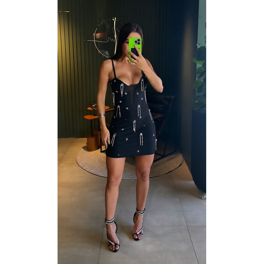 VESTIDO PEDRARIA LUANA PRETO