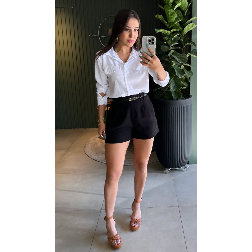SHORT ALFAIATARIA PRETO