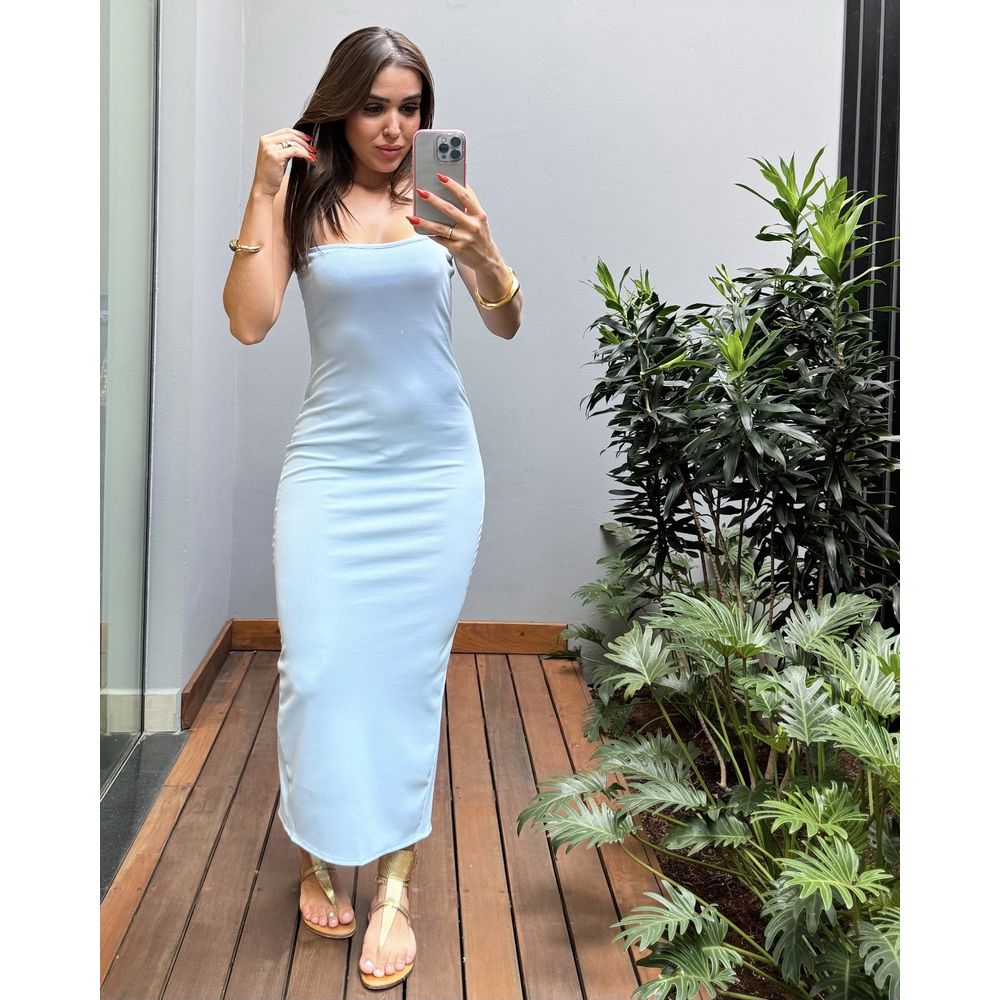 VESTIDO TQC MIDI AZUL