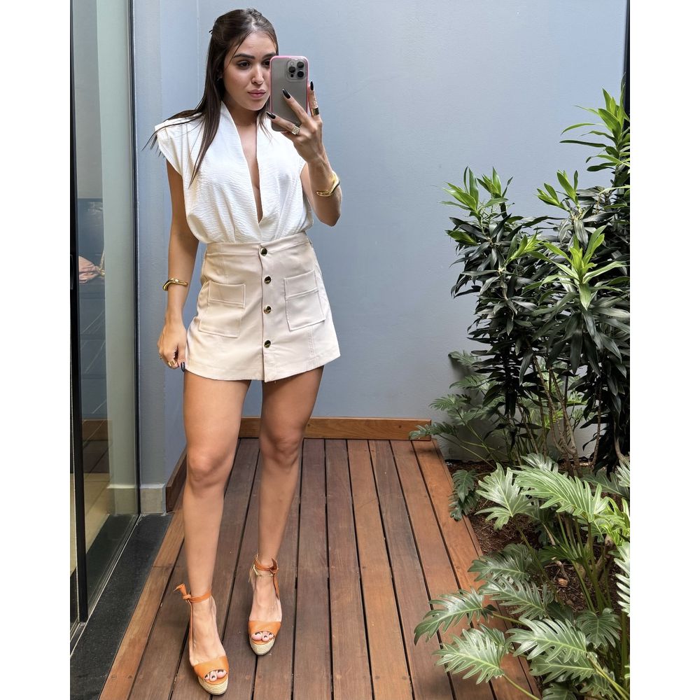 SHORT E SAIA BEL BEGE