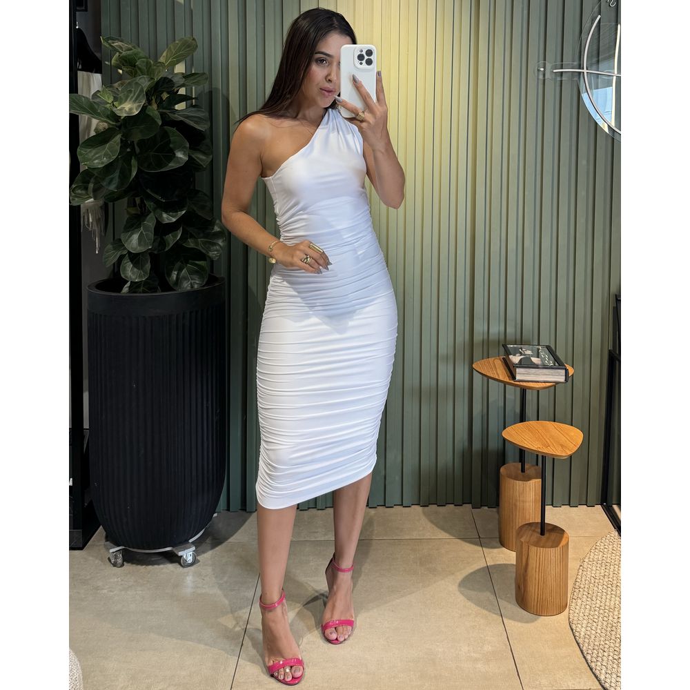 VESTIDO NULA MANGA BRANCO