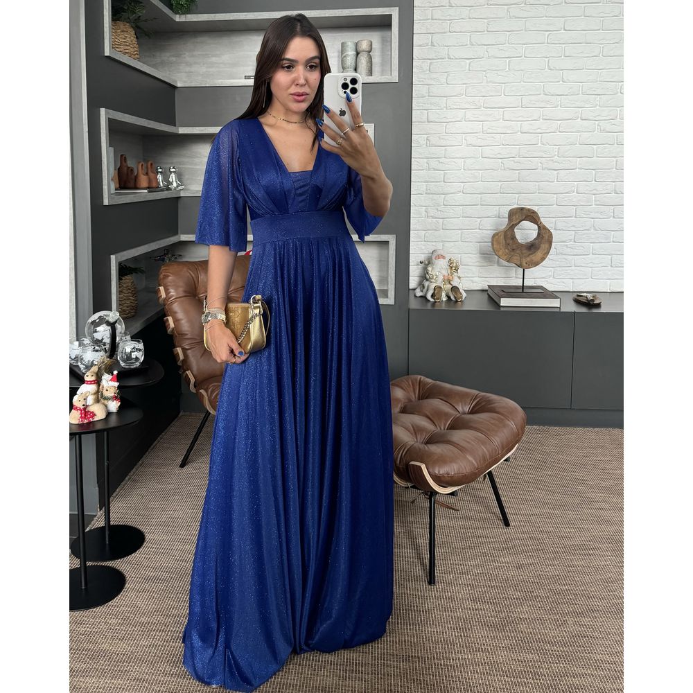 VESTIDO LONGO ALICIA AZUL
