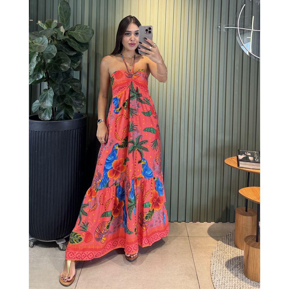 VESTIDO LONGO TALIA SALMAO EST ARARA