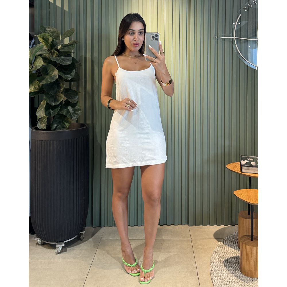 VESTIDO BASIC CREPE OFF WHITE