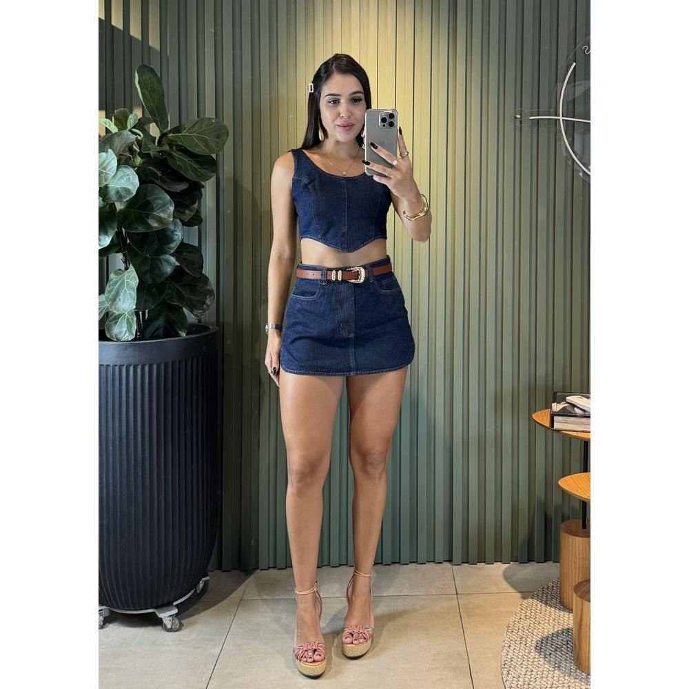 SHORT SAIA DENIM JEANS ESCURO