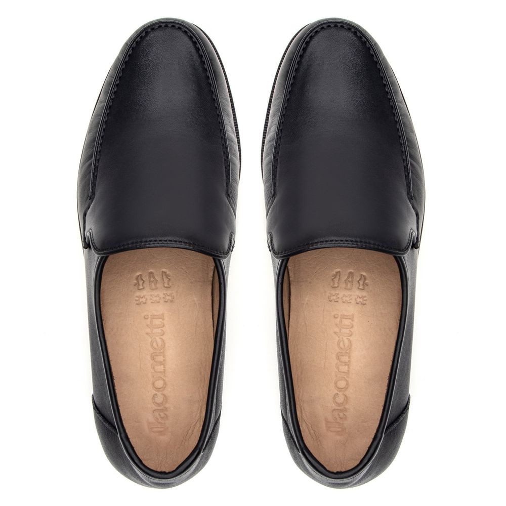 Clássico Mocassim Preto 066 Couro e Antiderrapante