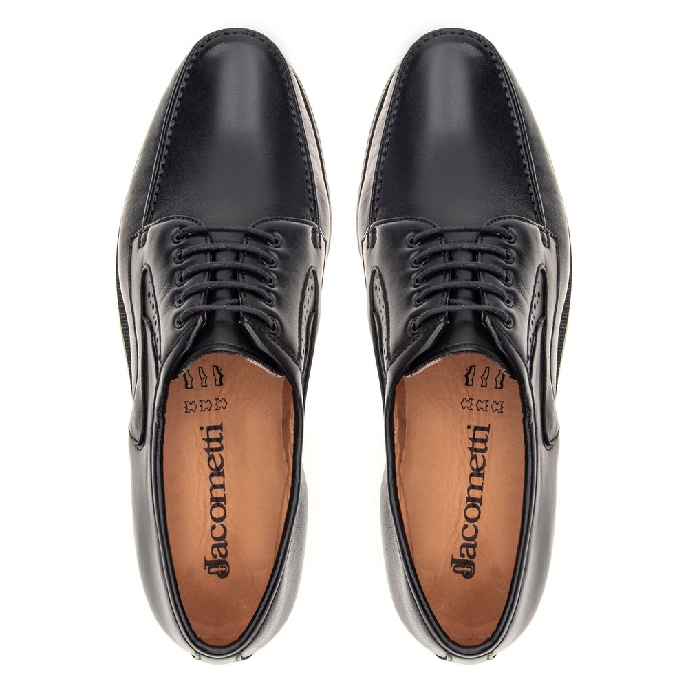Clássico Mocassim Preto 085 Com cadarço