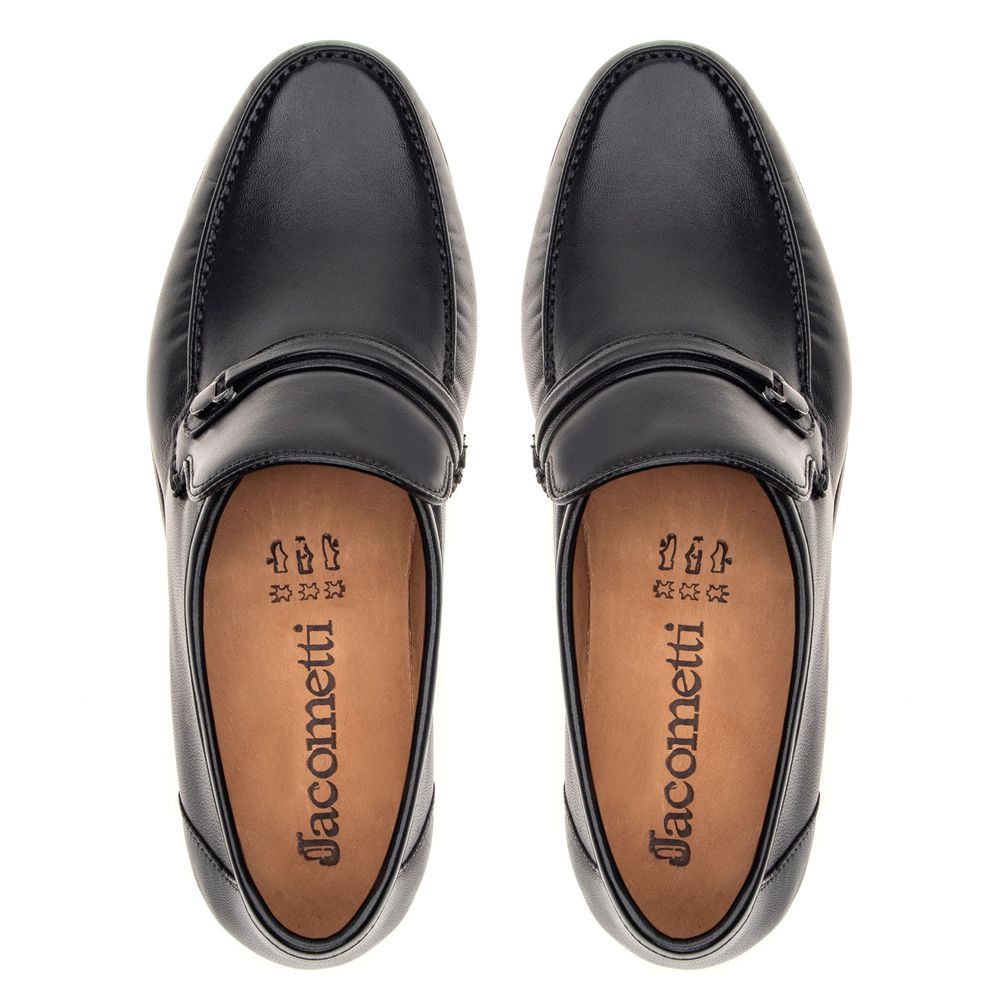 Clássico Mocassim Preto 095 Couro e Antiderrapante