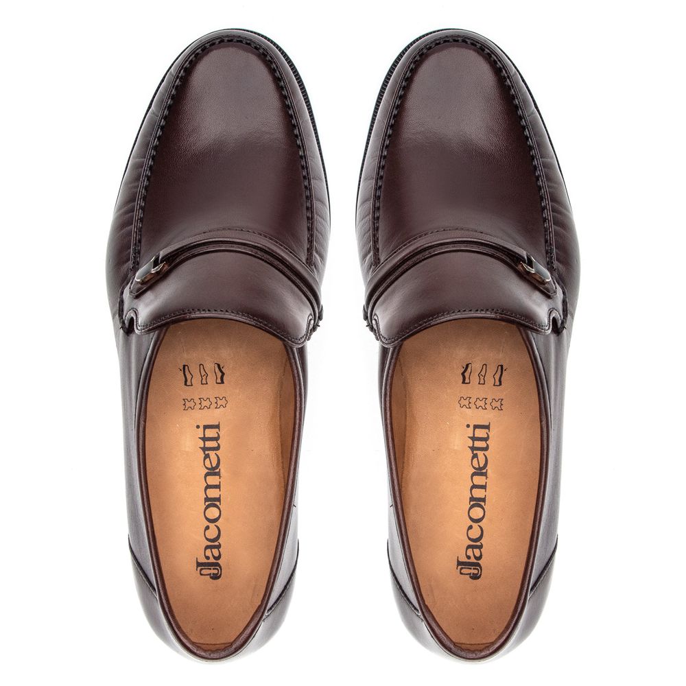 Clássico Mocassim Chocolate 095 Couro e Antiderrapante | JACOMETTI