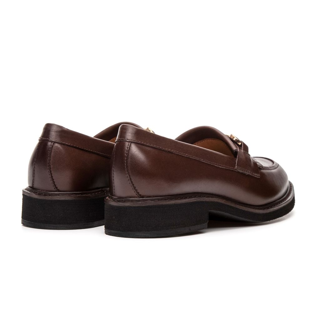 Mocassim Feminino Ginevra Couro Café