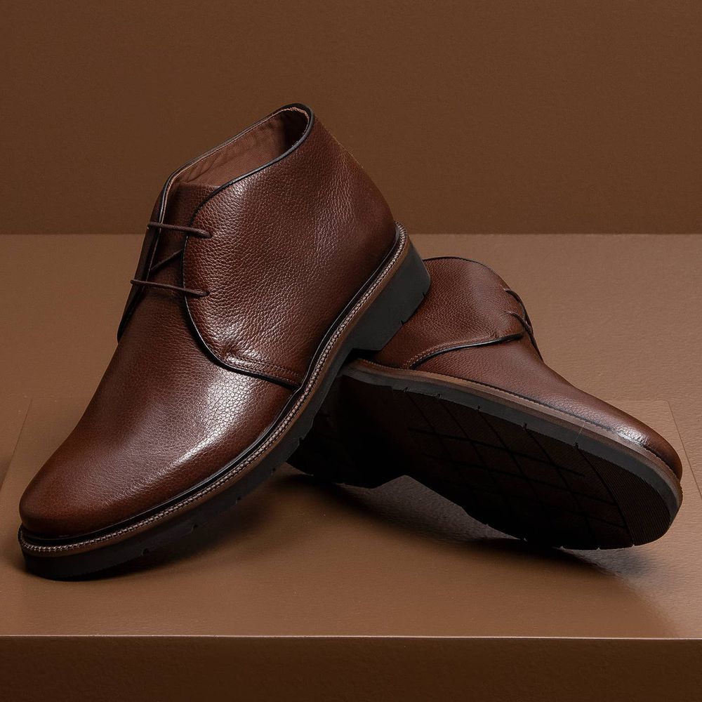 Bota Masculina Casual Tan HTR019