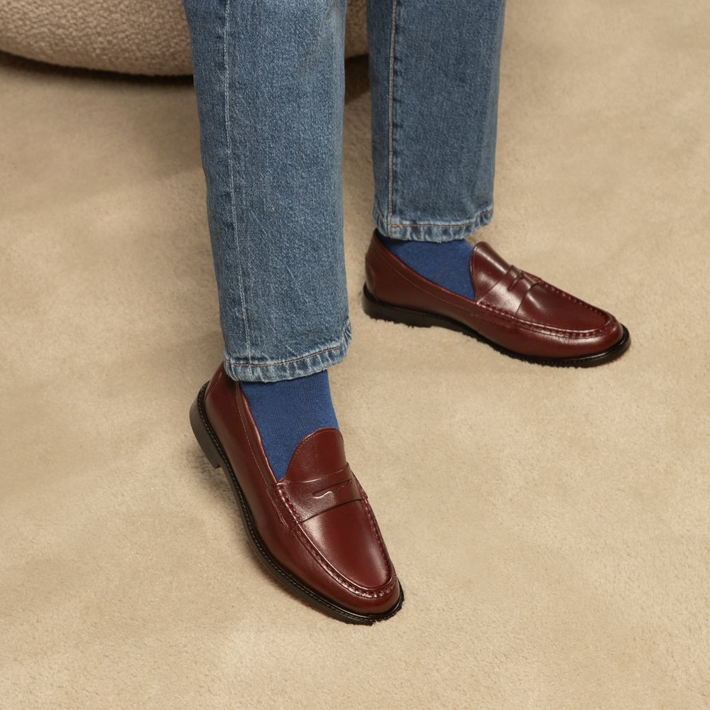 Mocassim Feminino Ornella Couro Sangre Vinho
