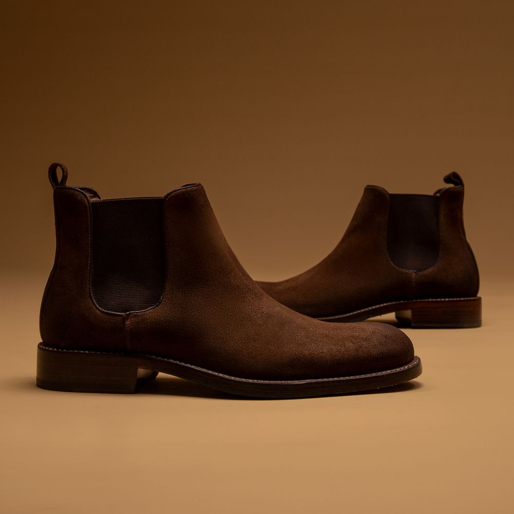 Bota Chelsea Masculina Brera Camurça Café